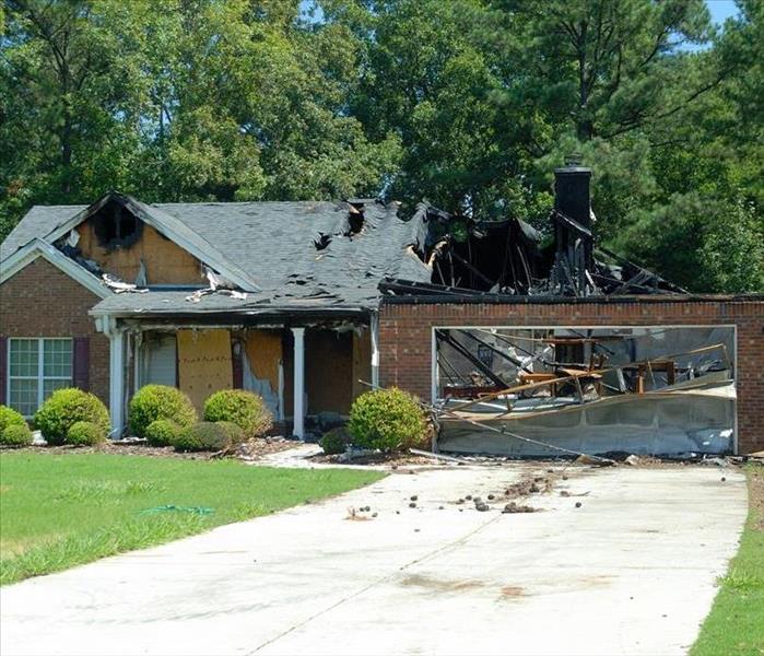 damaged house after fire